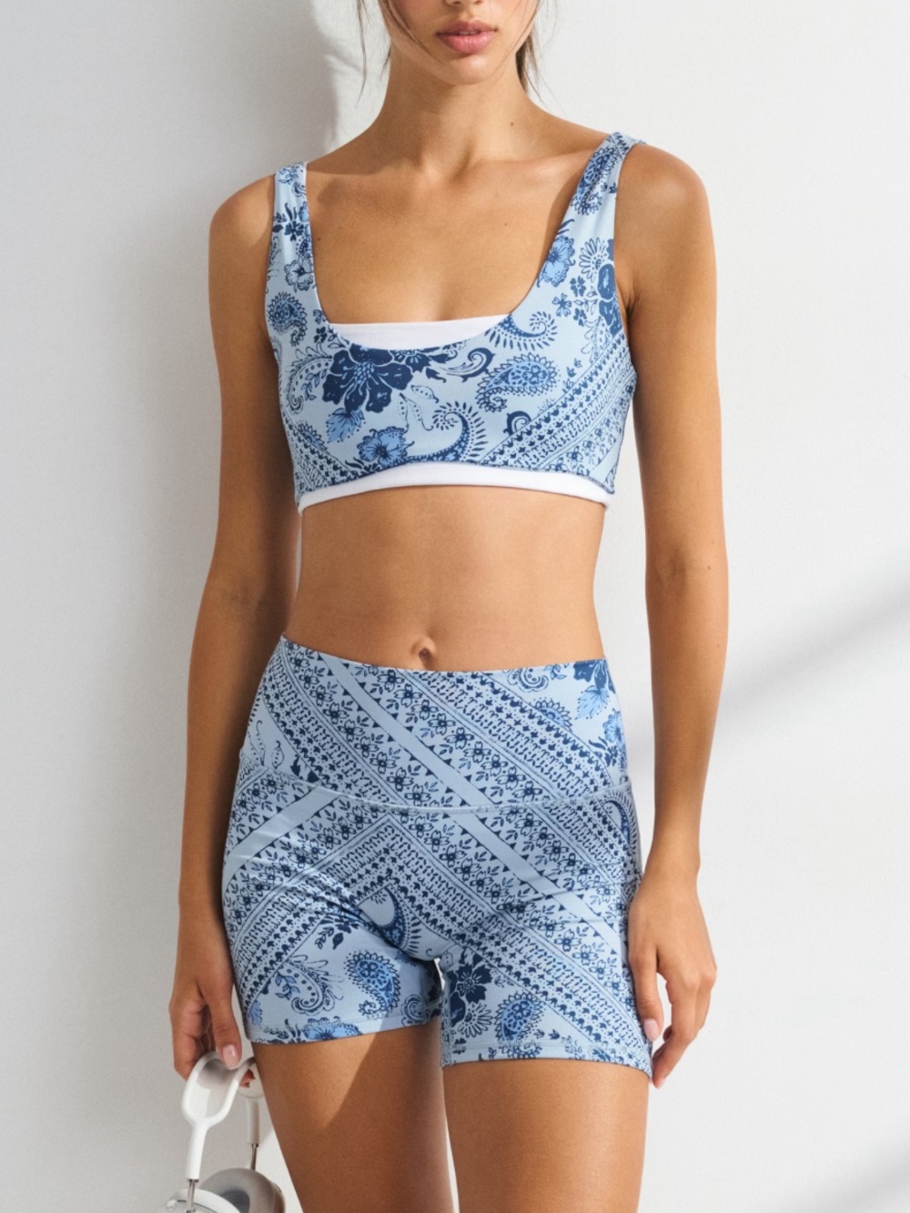 Abercrombie & Fitch YPB Blue Paisley Shorts Set